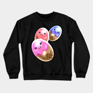 Painted Eggs Like Ice Cream Cones For Easter Crewneck Sweatshirt